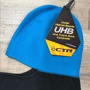 Blue and Black Under Helmet Beanie